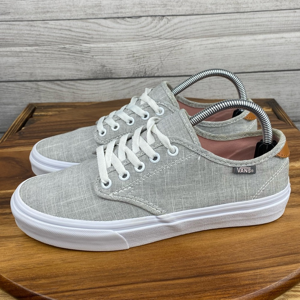 Vans Gray Lace Up Canvas Shoe Women’s Sneaker Size 9